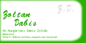 zoltan dabis business card